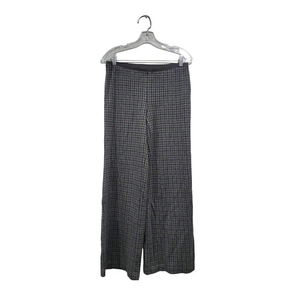 J Jill Womens Ponte Full Leg Pull On Pants Gray Plaid Check Academia Str… - Picture 1 of 10